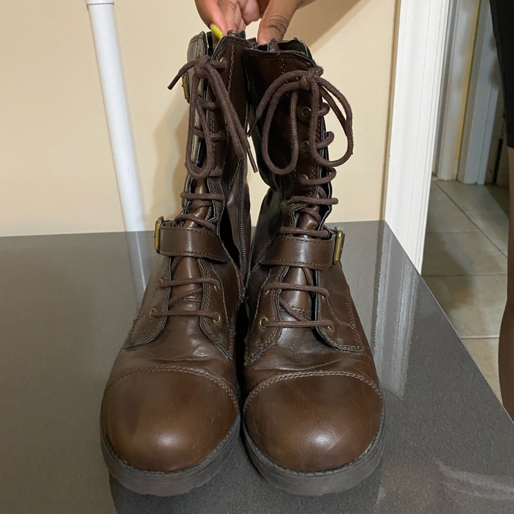 Brown Combat Boots